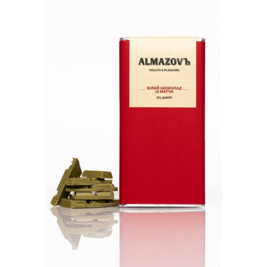 Белый шоколад из матча 80г | 0% сахара