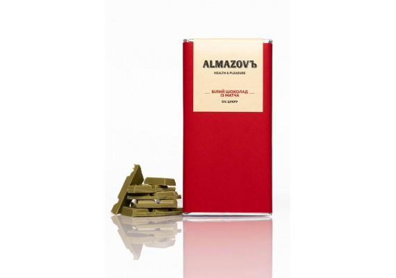 Белый шоколад из матча 80г | 0% сахара