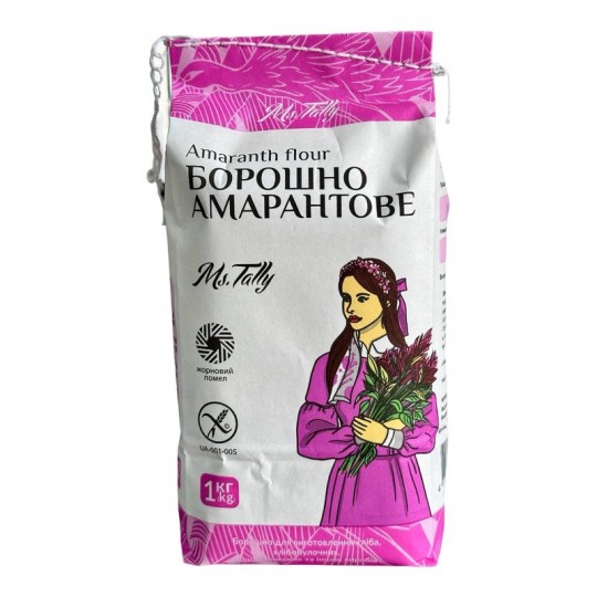 Борошно амарантове безглютенове - Ms. Tally 1000 грам Борошно амарантове безглютенове - Ms. Tally 1000 грам