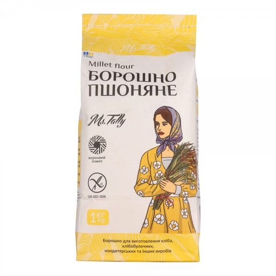 Борошно пшоняне безглютенове - Ms. Tally 1000 грам Борошно пшоняне безглютенове - Ms. Tally 1000 грам