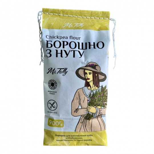 Борошно з нуту безглютенове - Ms. Tally 900 грам Борошно з нуту безглютенове - Ms. Tally 900 грам