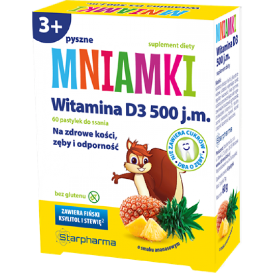 Пастилки с витамином D3 500 МЕ