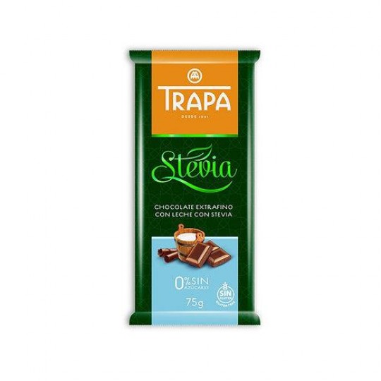 Шоколад молочный со стевией 75 грамм - TRAPA STEVIA Шоколад молочный со стевией 75 грамм - TRAPA STEVIA