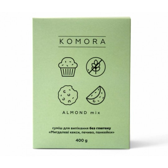 Смесь для выпечки - Миндальные кексы, печенье, панкейки без глютена 400 грамм - Komora