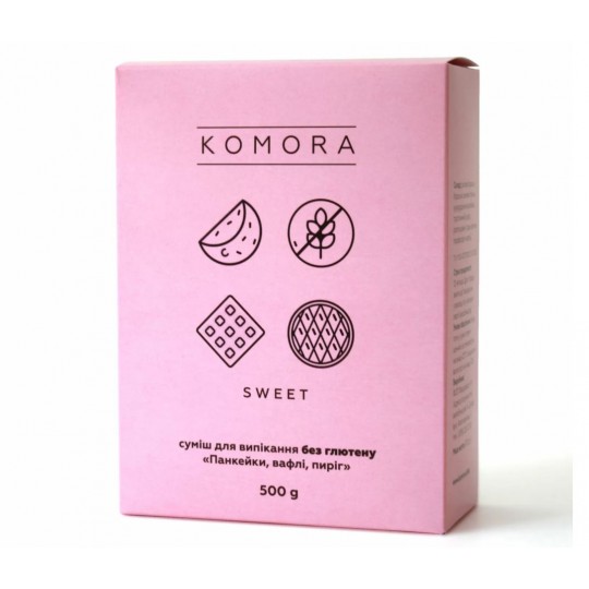 Смесь для выпечки - Панкейки, вафли, пирог без глютена 500 грамм - Komora