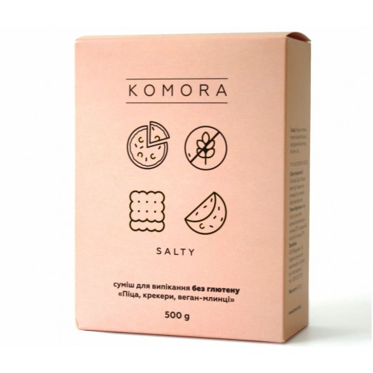 Смесь для выпечки - Пицца, крекеры, веган-блины без глютена 500 грамм - Komora Смесь для выпечки - Пицца, крекеры, веган-блины без глютена 500 грамм - Komora
