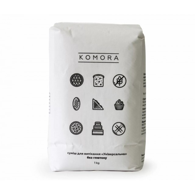 Смесь для выпечки "Универсальная" без глютена 500 грамм - Komora Смесь для выпечки "Универсальная" без глютена 500 грамм - Komora